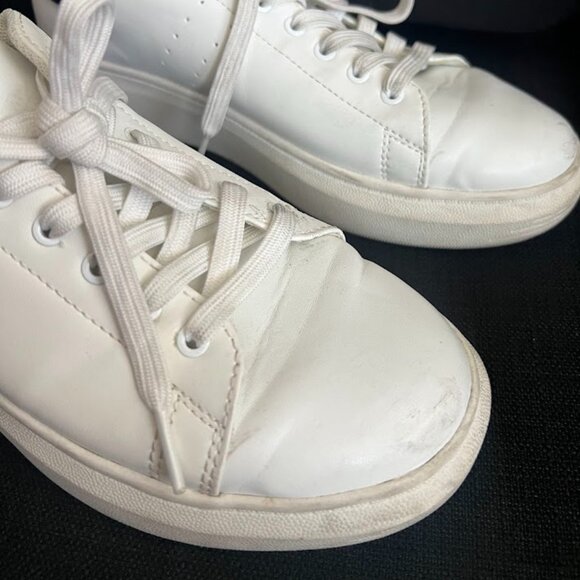 Time and Tru White Chunky Lace Up Athletic Tennis Sneaker Shoes Size 9 - Picture 7 of 16